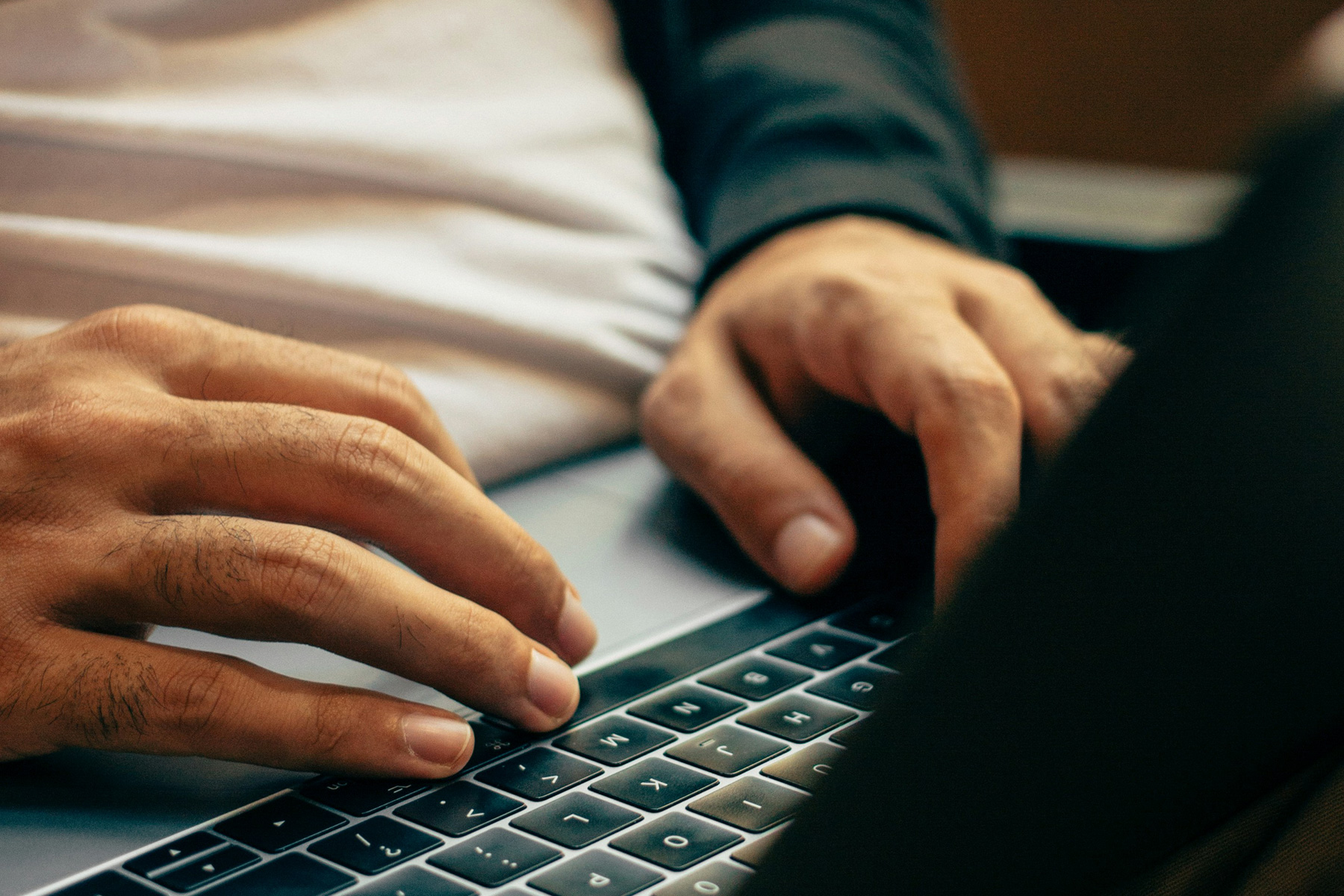 Developer working in a focused environment